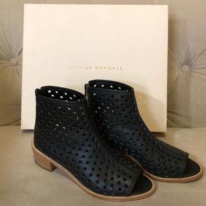 Loeffler Randall open toe booties